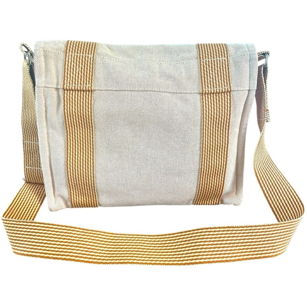 Hermès Fourre-Tout Besace PM Messenger Bag in Orange Toile Canvas CLEAN - Picture 5 of 12